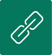 Logo showing a link or integration