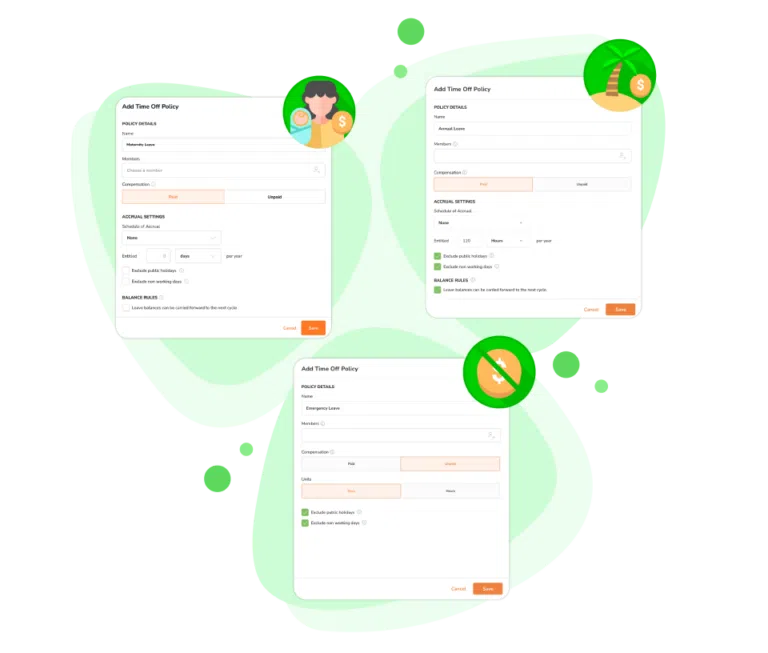Custom time off policies