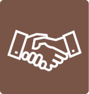 Icon showing hands shaking
