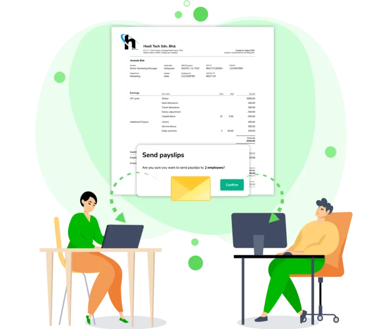 Generating and sending payslips