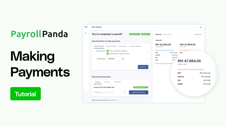 PayrollPanda making payments